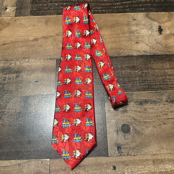 Robert Talbott Christmas Santa Silk Tie - Picture 1 of 3
